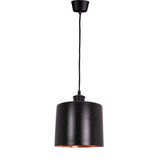 Portofino Metal Pendant Light, Large, Black / Copper