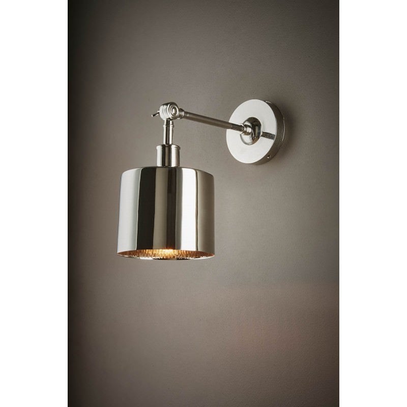 Portofino Metal Adjustable Wall Sconce, Nickel