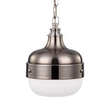 Cadence Metal & Glass Pendant Light, Small, Polished Nickel