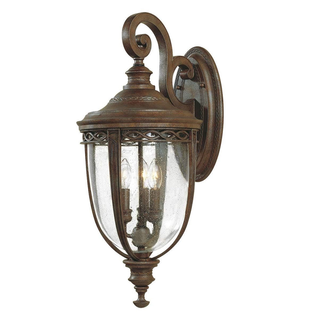 English Bridle IP44 Exterior Wall Lantern, Large, British Bronze