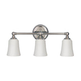 Huguenot Lake IP44 Metal & Glass Vanity Light, 3 Light