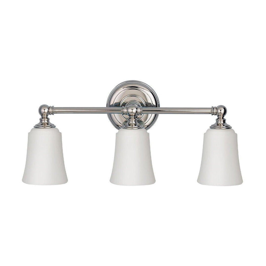 Huguenot Lake IP44 Metal & Glass Vanity Light, 3 Light