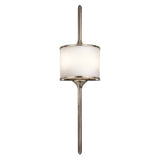 Mona IP44 Metal & Glass Wall Light, Large, Classic Pewter
