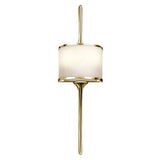 Mona IP44 Metal & Glass Wall Light, Small, Polished Brass