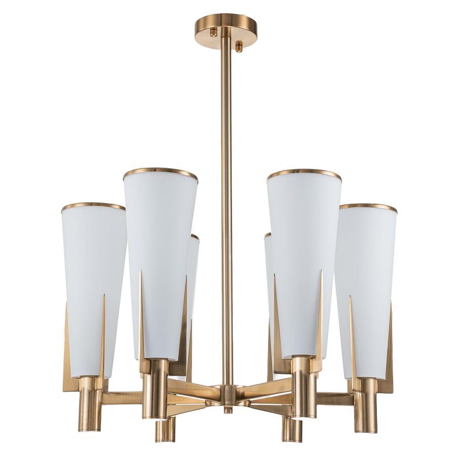 St Germain Iron & Glass Chandelier