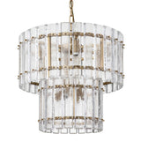 Fenton Glass & Iron Pendant Light