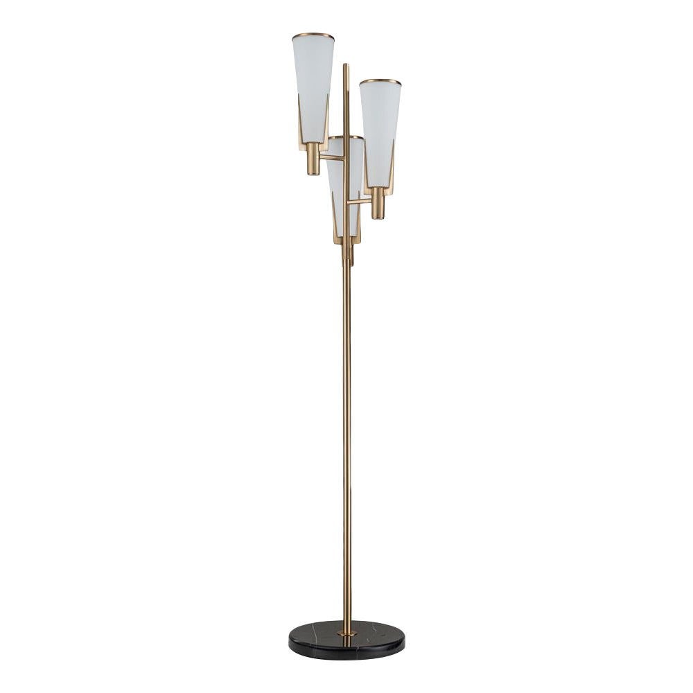 St Germain Iron & Glass Floor Lamp