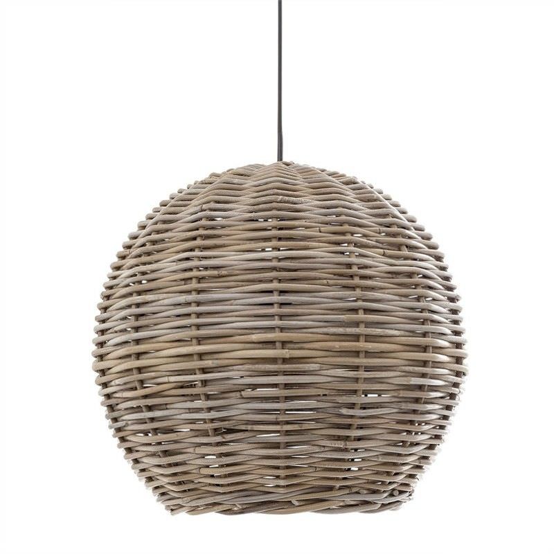 Buckton Round Rattan Pendant Light, 40cm