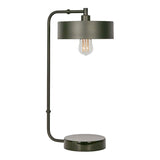 Atlas Brass & Marble Table Lamp, Black