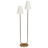 Aspen Brass Base Floor Lamp, Antique Brass