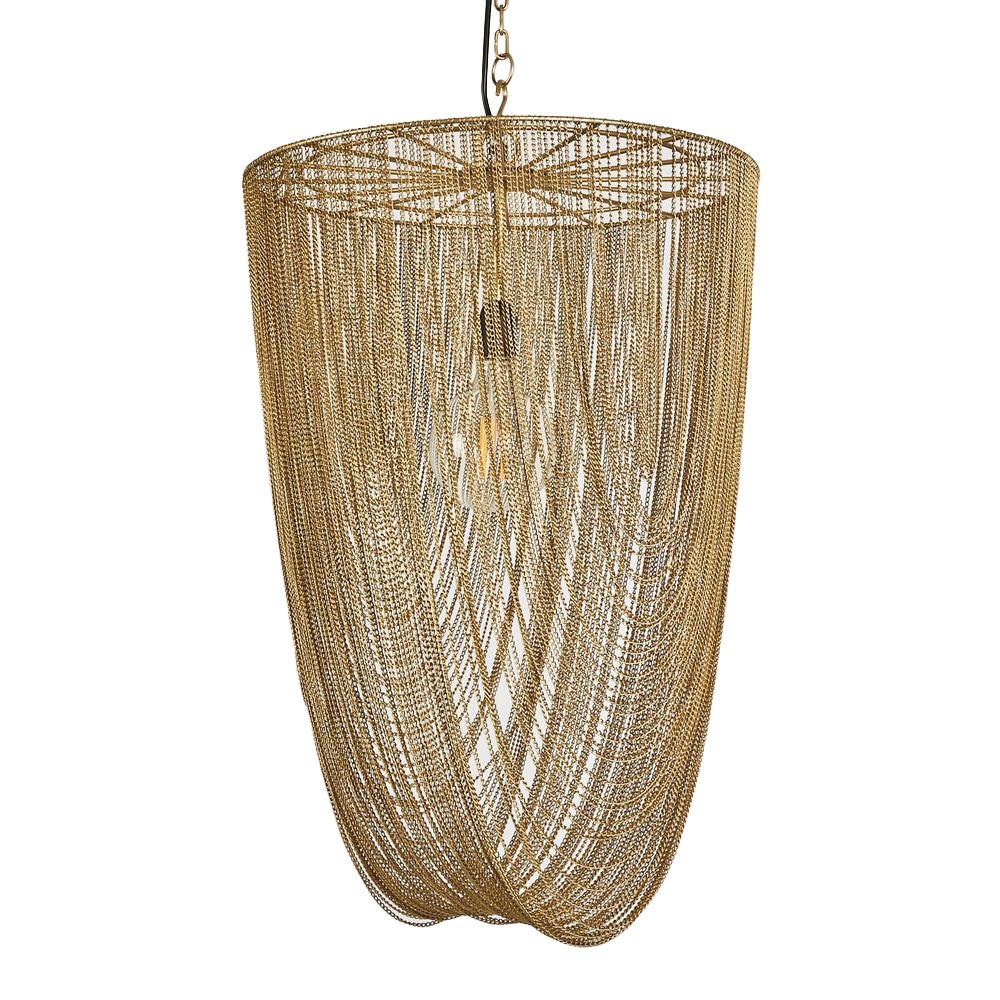Moritz Iron Chain Pendant Light, Large