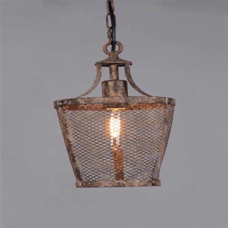 Fabio Rustic Metal Pendant Light, Medium