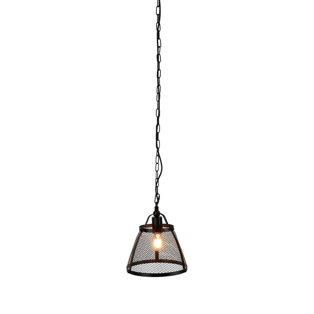Lorenzo Metal Mesh Pendant Light, Medium, Black