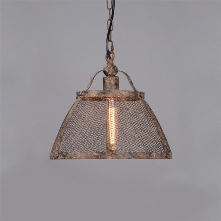 Lorenzo Metal Mesh Pendant Light, Large, Rust