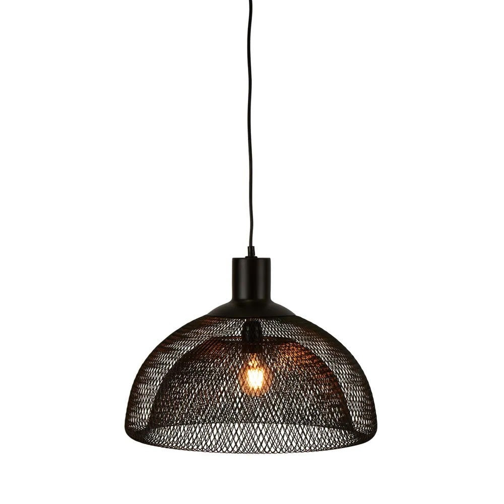 Valentino Metal Mesh Pendant Light, Large, Black