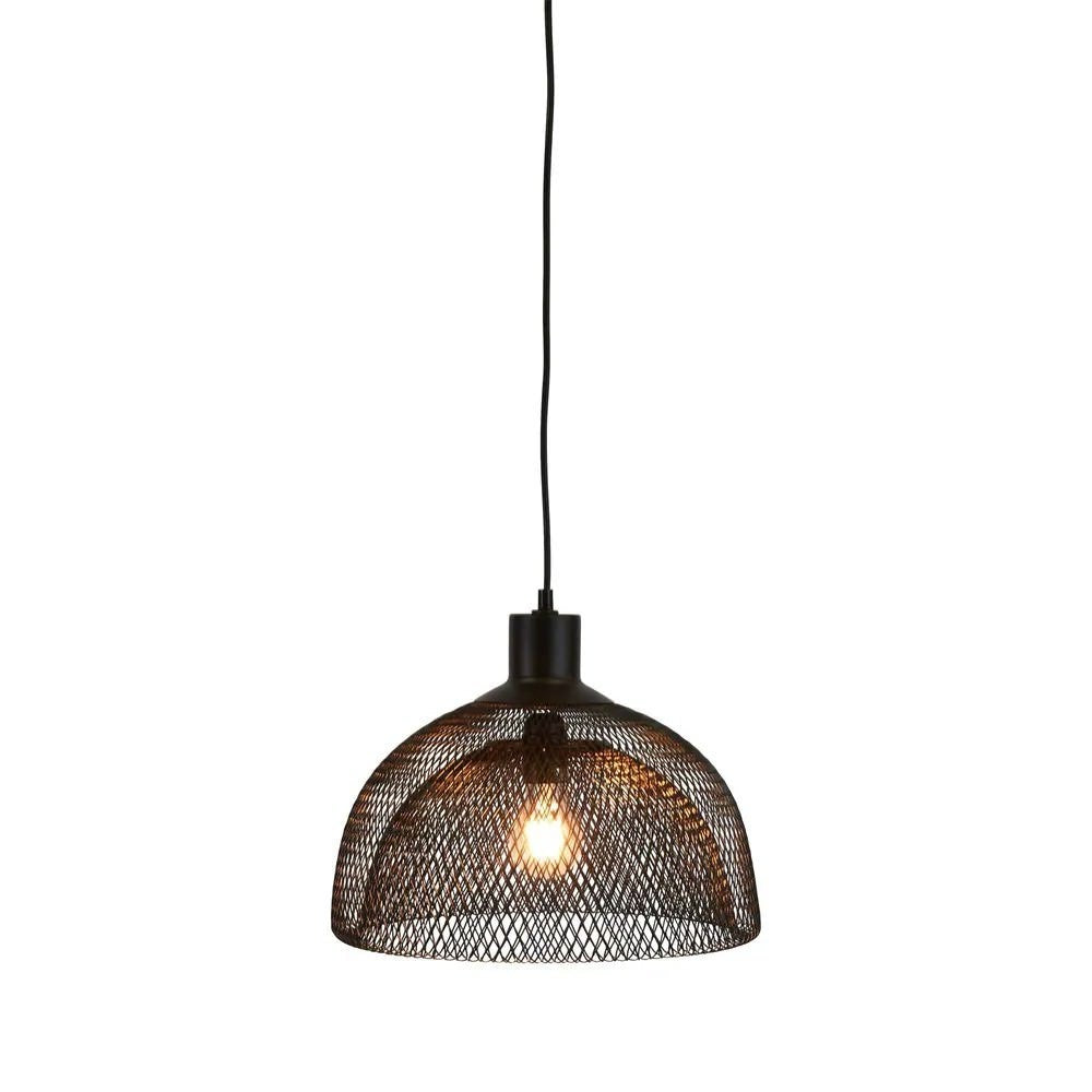 Valentino Metal Mesh Pendant Light, Medium, Black