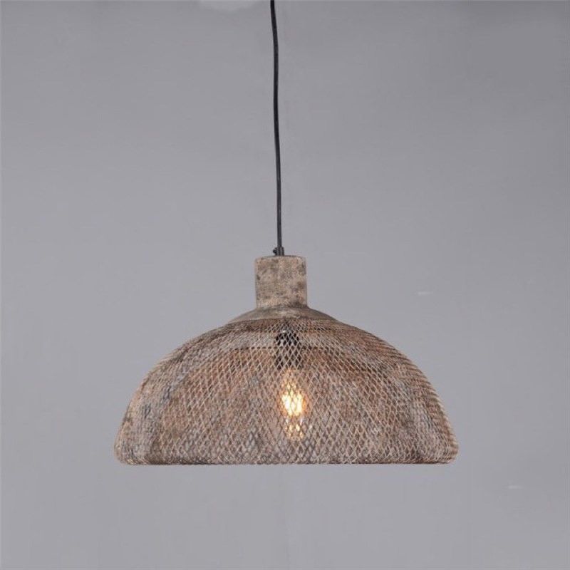 Valentino Metal Mesh Pendant Light, Large, Rust