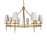 Waterloo Metal Chandelier with Linen Shades