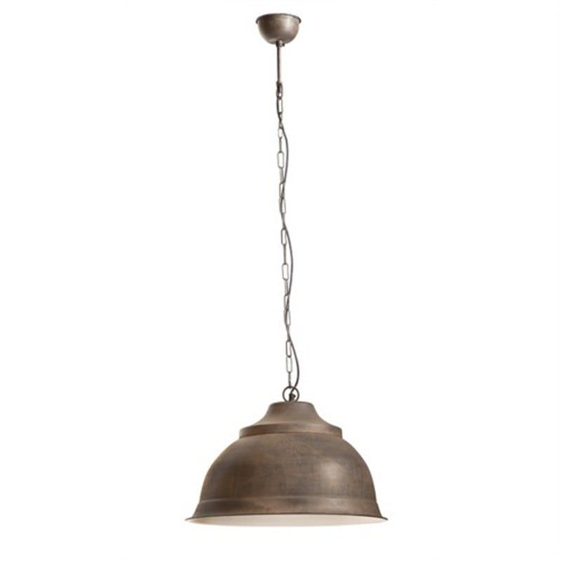 Brasserie Large Enamel Pendant Light - Rust