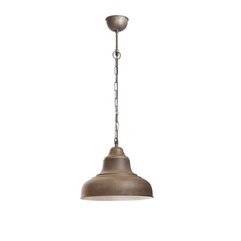 Brasserie Small Enamel Pendant Light - Rust