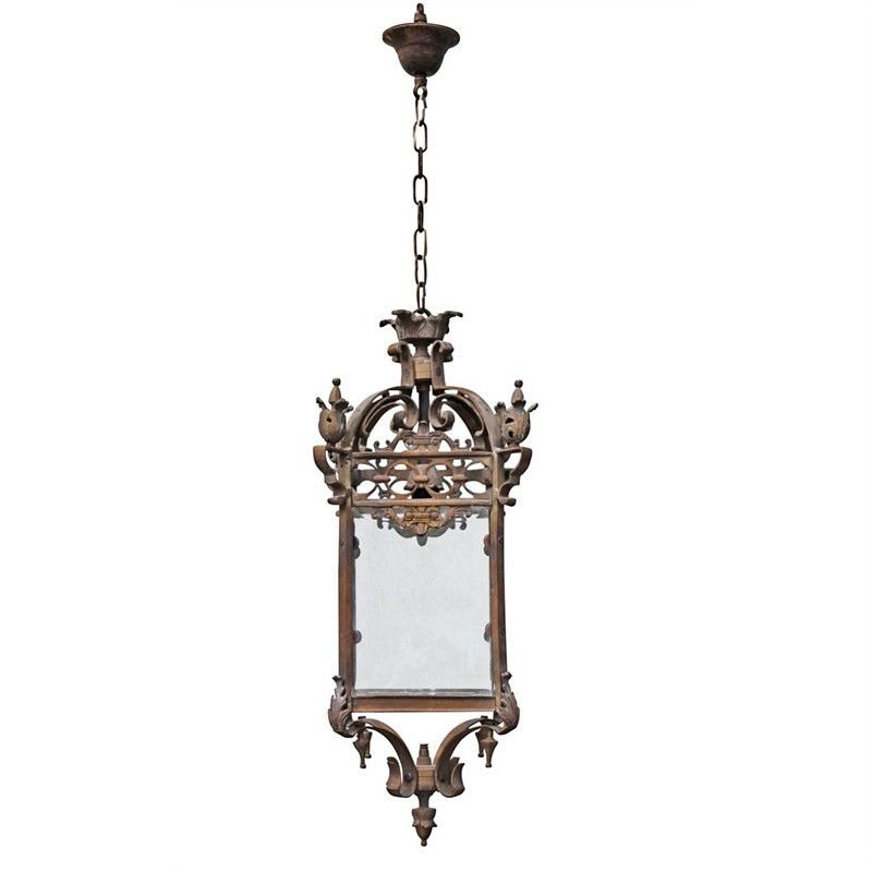 Riems Rustic Metal & Glass Pendant Light, Medium