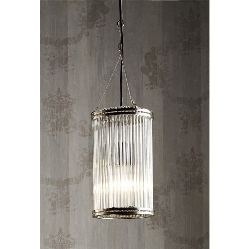 Verre Metal & Glass Pipe Pendant Light - Small