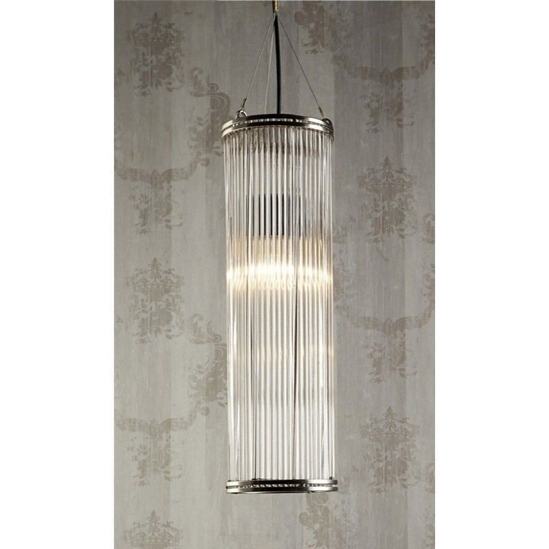 Verre Metal & Glass Pipe Pendant Light - Large