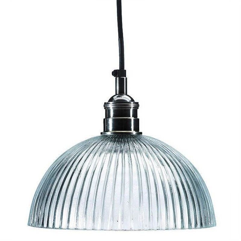 Fratelli Ribbed Glass Pendant Light