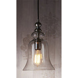 Tivoli Glass Pendant Light, Small, Antique Silver