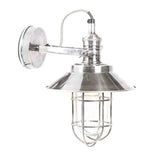 Maine Metal Bunker Wall Sconce - Silver