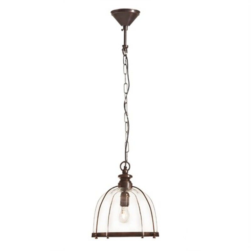 Avery Metal & Glass Pendant Light - Brass