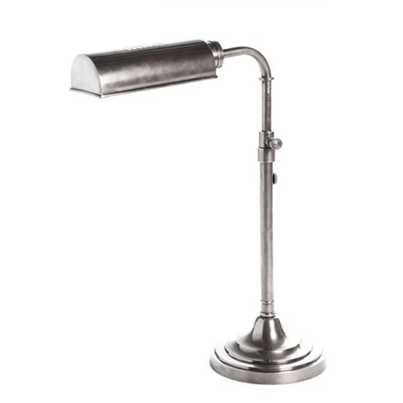 Brooklyn Adjustable Metal Table Lamp - Antique Silver