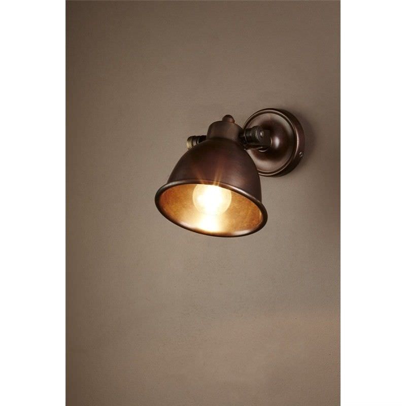 Phoenix Metal Wall Light - Dark Brass