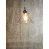 Franklin Glass Pendant Light, Antique Silver