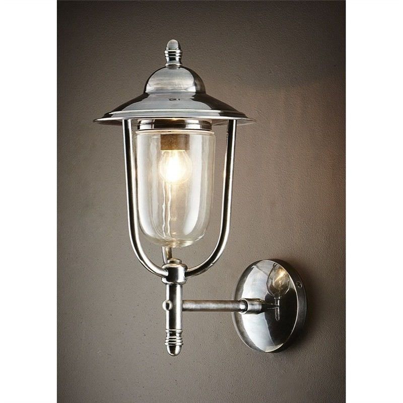 Pier IP54 Indoor/Outdoor Metal Wall Sconce, Antique Silver
