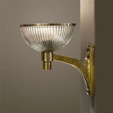 Astor Glass Wall Sconce, Brass