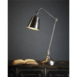 Cuba Metal Adjustable Desk Lamp, Antique Silver