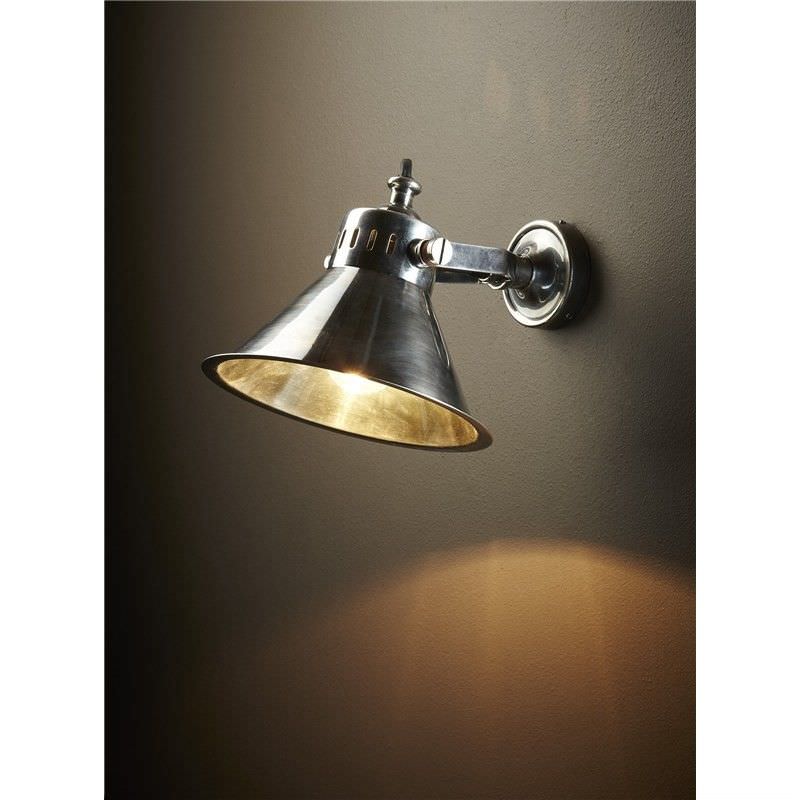 Montego Adjustable Metal Wall Lamp, Antique Silver