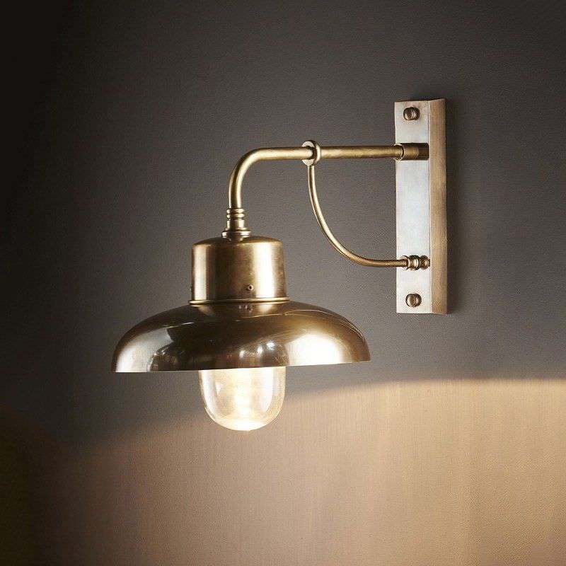 Bridgewater Indoor/Outdoor Metal Wall Sconce, Brass