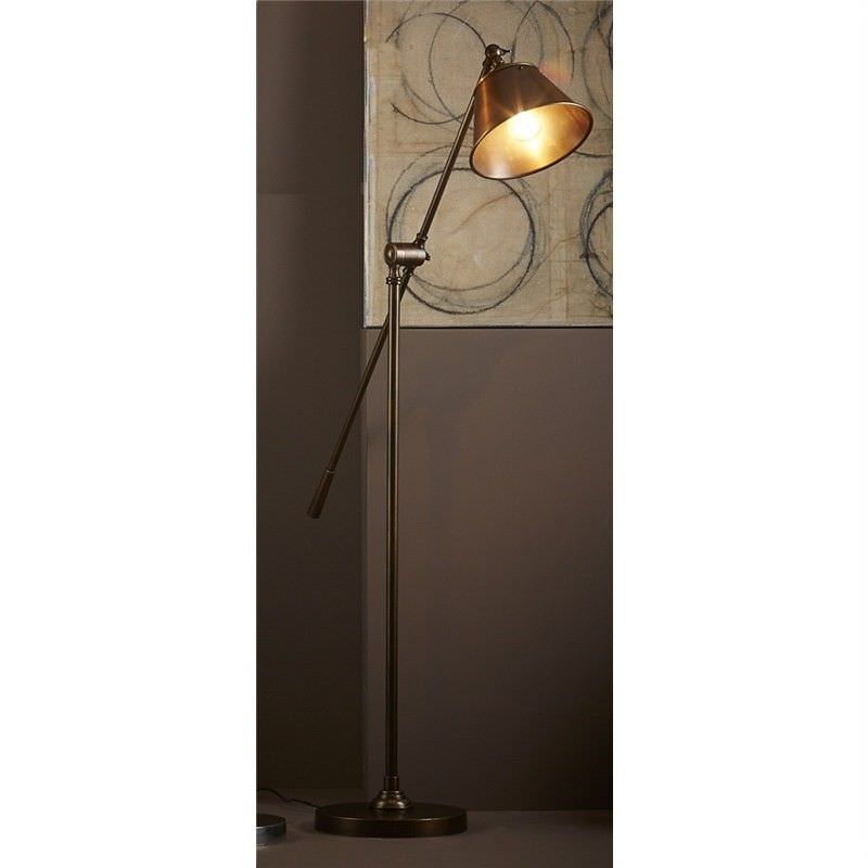 Winslow Adjustable Metal Floor Lamp - Antique Brass
