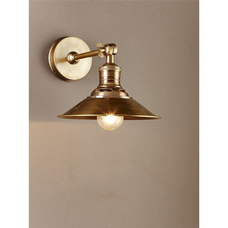 Bristol Metal Wall Light, Antique Brass