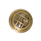 Jervis Porthole Metal Bunker Wall Light, Antique Brass