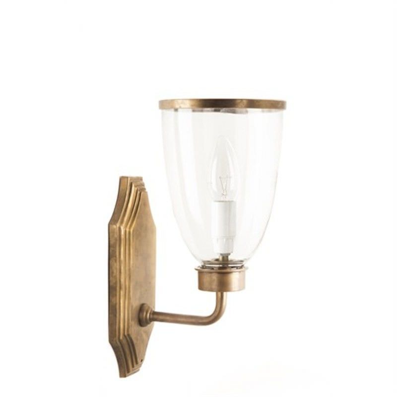 Westbrook Metal & Glass Wall Light - Brass