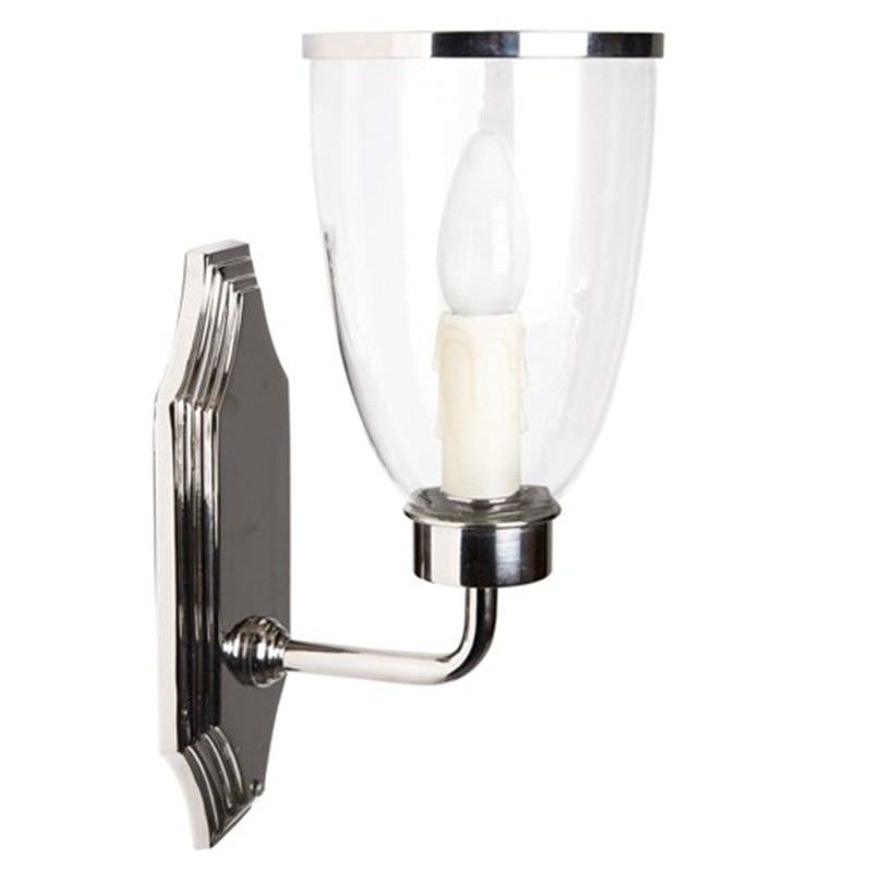 Westbrook Metal & Glass Wall Light - Silver
