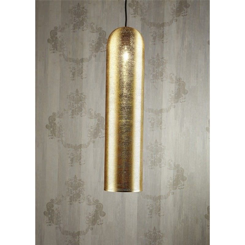 Moroccan Pipe Metal Pendant Light - Brass