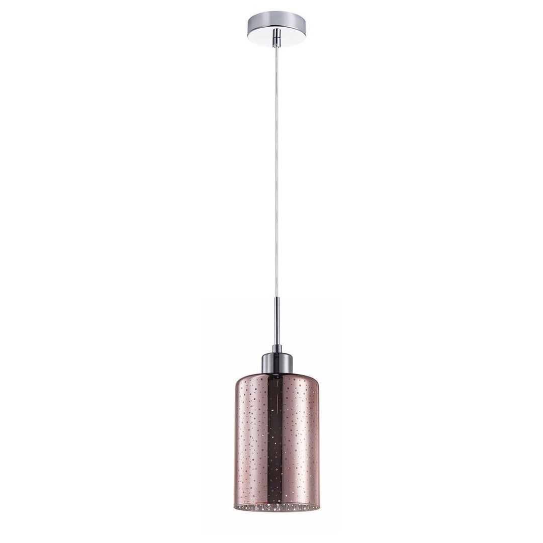 Espejo Glass Pendant Light, Dotted Effect, Rose Gold