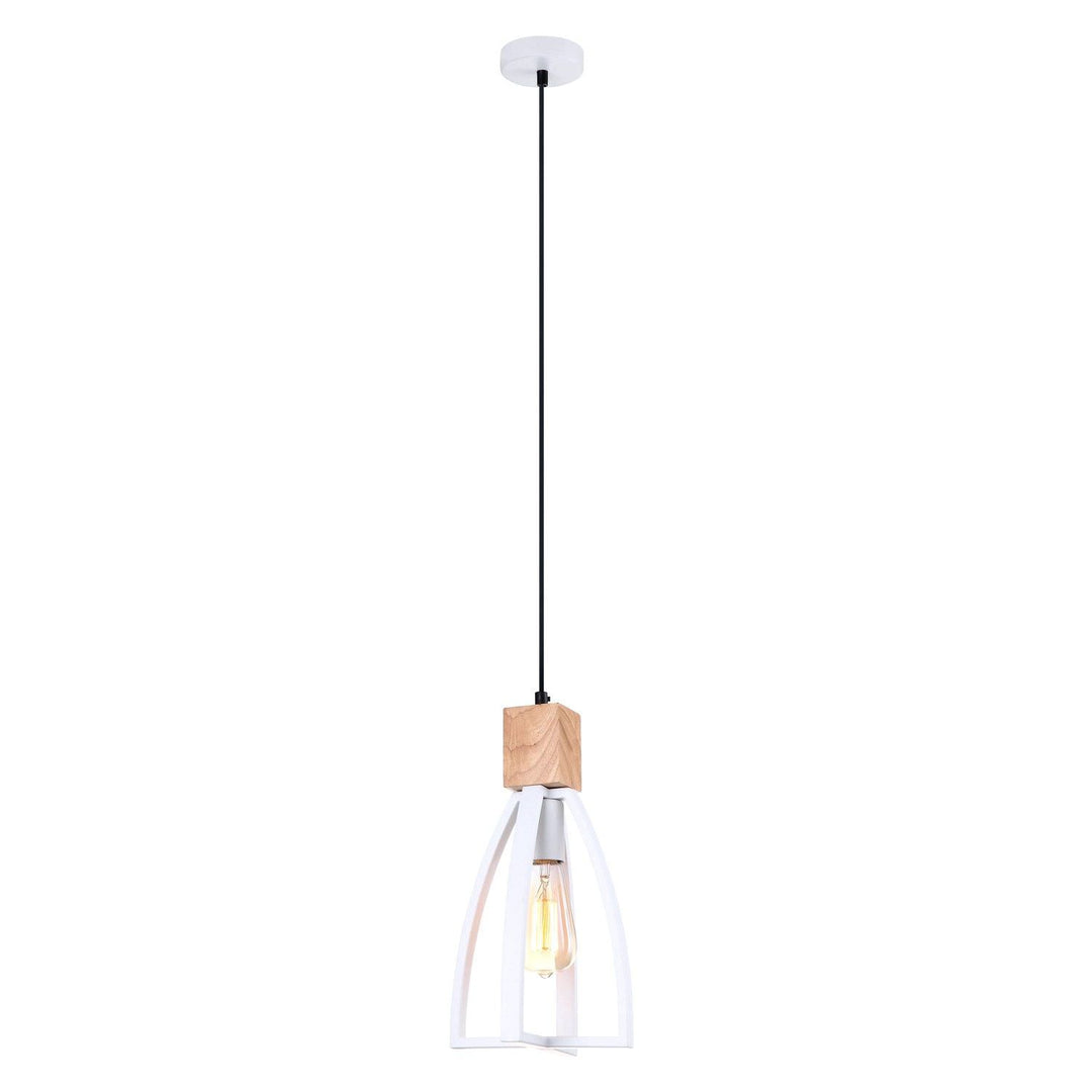 Faro Iron Frame Pendant Light, White