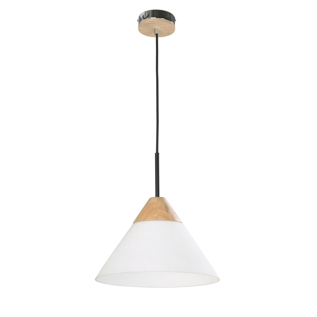 Finn Glass Pendant Light, Wide Cone
