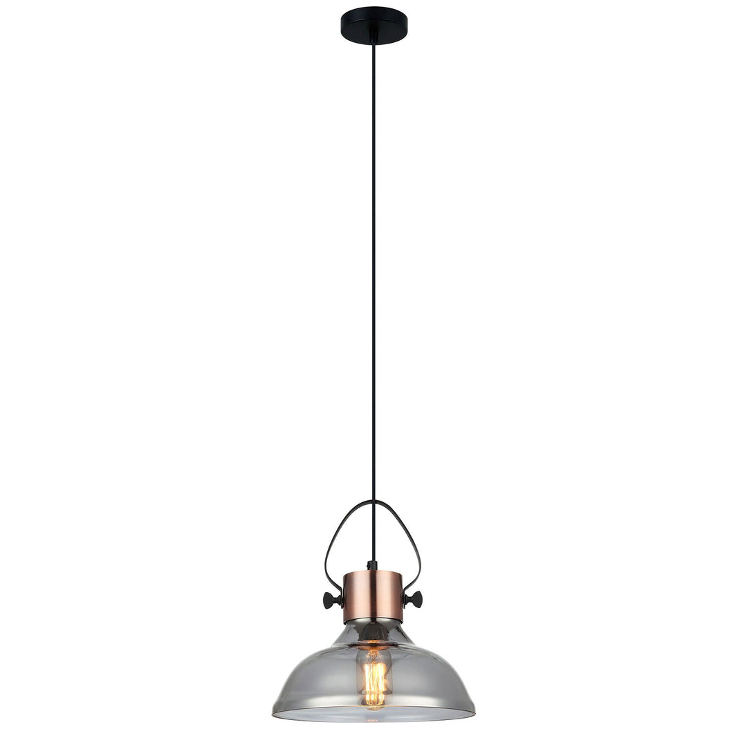 Fumoso Glass Pendant Light, Dome