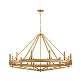 CLA Funale Wood & Iron Candelabra Pendant Light